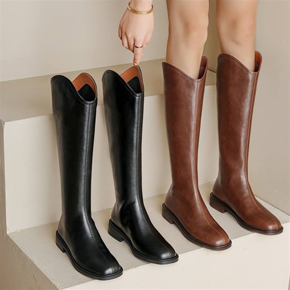 Lulu Knee Length Leather Boots