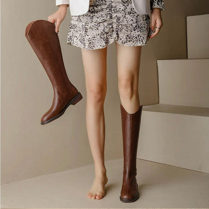 Lulu Knee Length Leather Boots