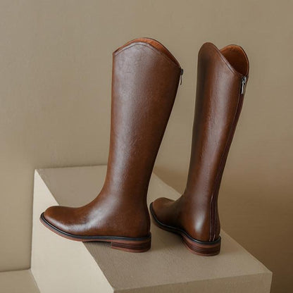 Lulu Knee Length Leather Boots