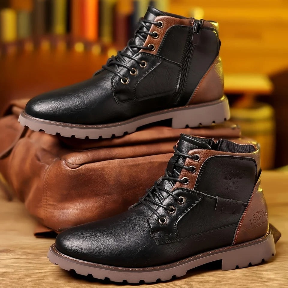 Umber Brogue Dress Boots