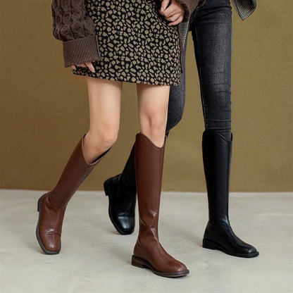 Lulu Knee Length Leather Boots