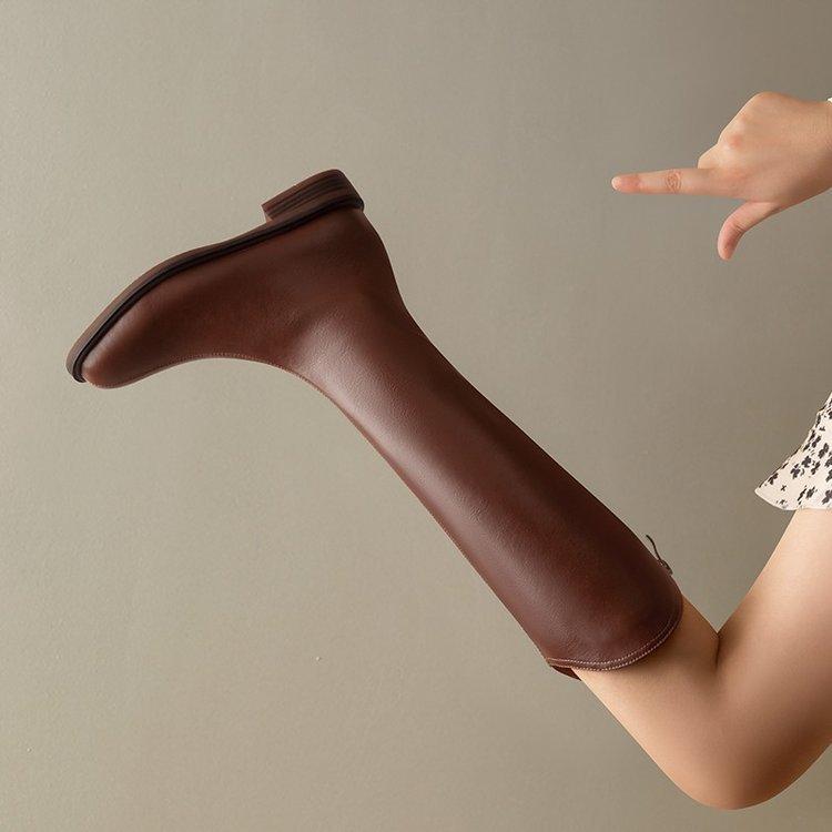 Lulu Knee Length Leather Boots