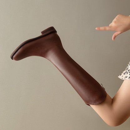 Lulu Knee Length Leather Boots