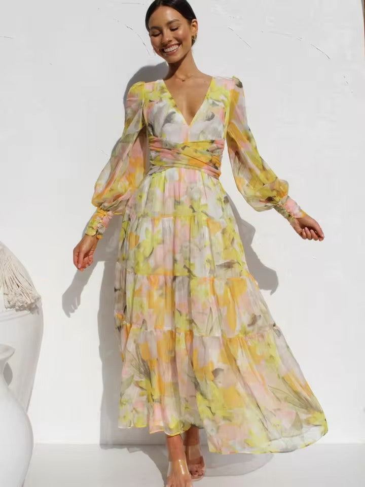 Theia Kaftan Dress