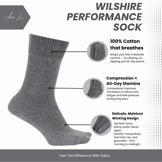 Wilshire Performance Sock - 6 Pack
