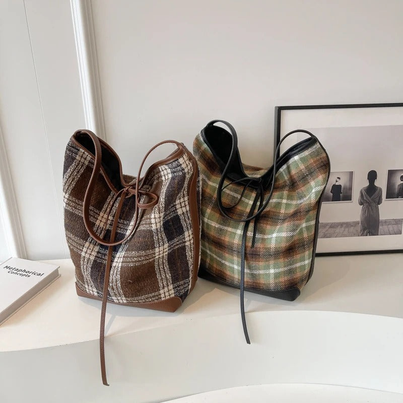 Rebecka Plaid Bag