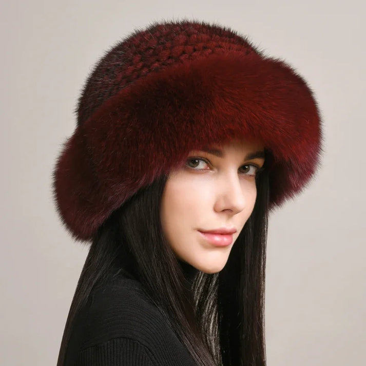 Sandra Knitted Fur Hat